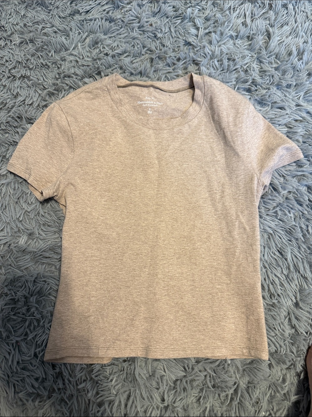 Abercrombie & Fitch Beige Short Sleeve Crew Tee